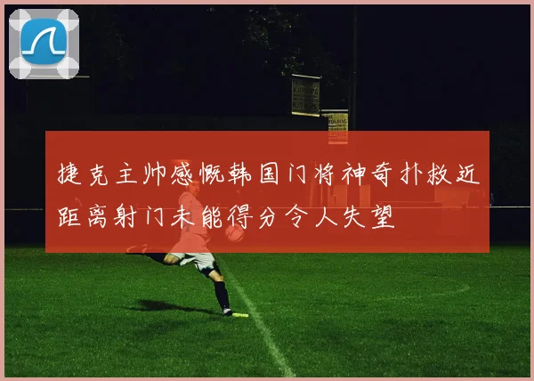 捷克主帅感慨韩国门将神奇扑救近距离射门未能得分令人失望